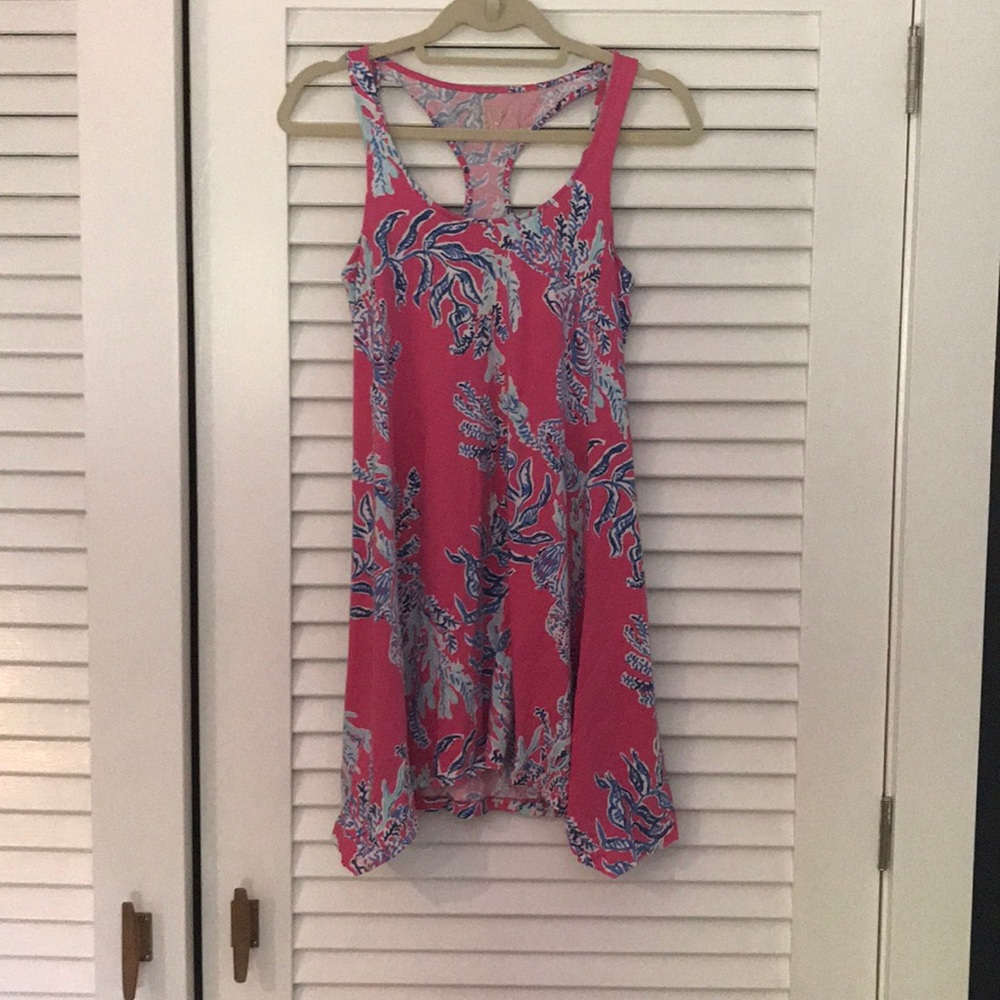Lilly Pulitzer cotton dress pink & blue  Size XS